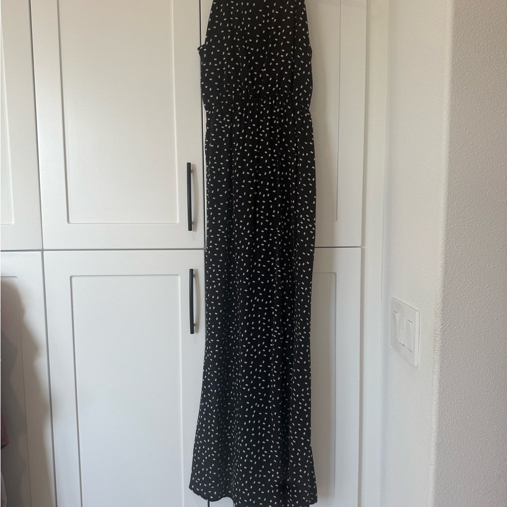 Stone Cold Fox Mija Black Polka Dot Silk Maxi Dress View 2